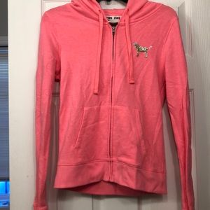 VS PINK Hot Pink Bling Hoodie